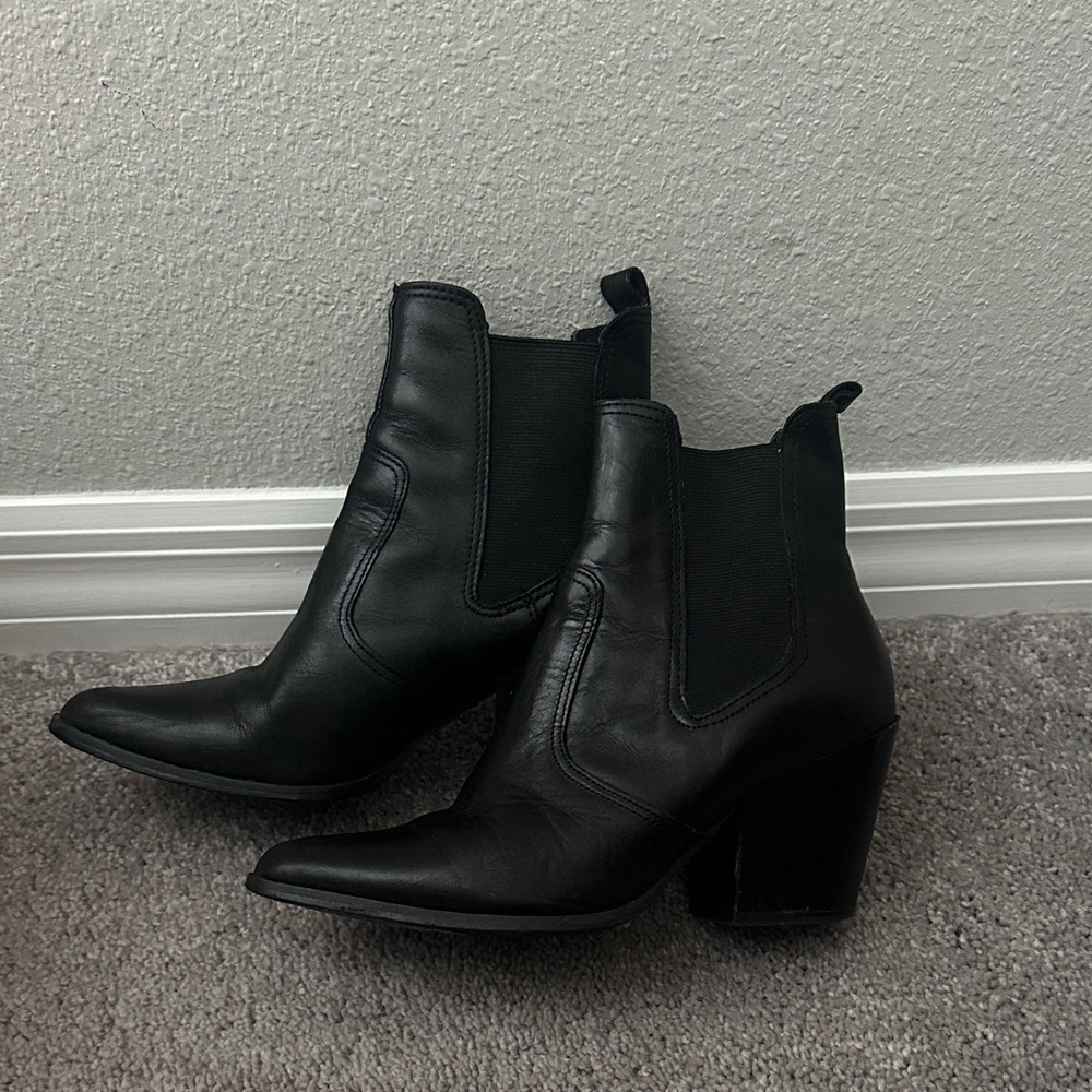 Steve Madden Black Ankle Booties
